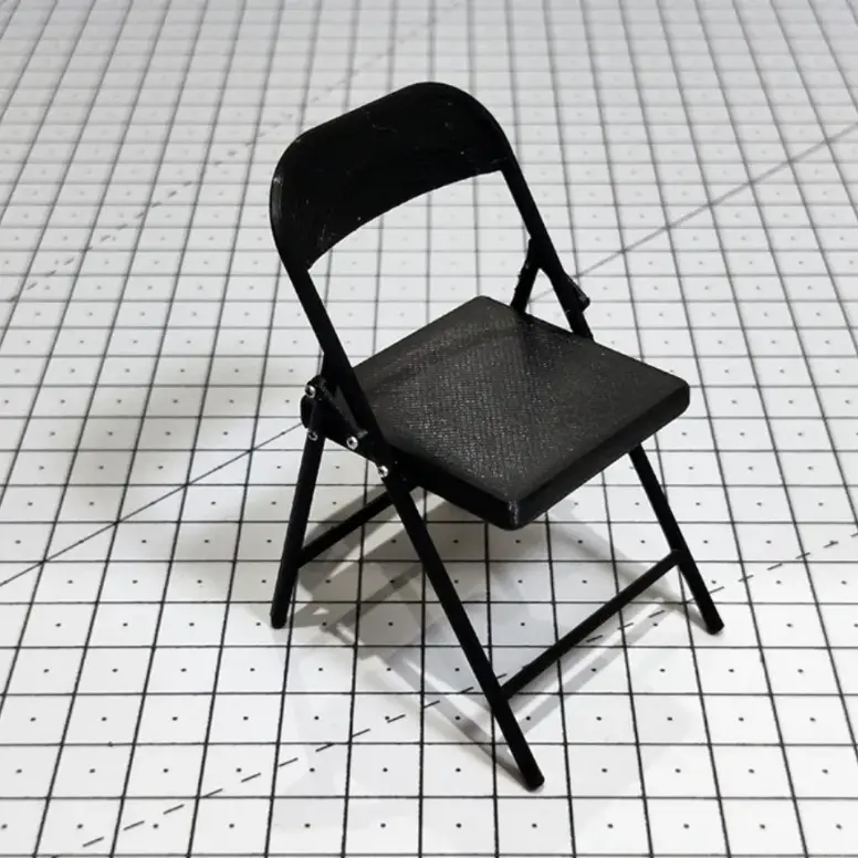Source preview of the 1/10 Scale Standard Folding Chair 3D model by CarLoversince2002
