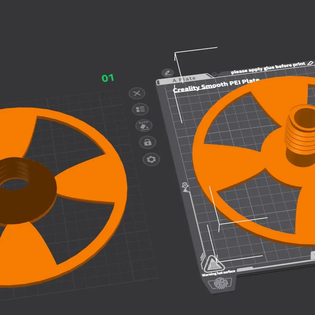 Source preview of the 200g or 250g mini spool adapter to 1KG size - Universal- CFS 3D model by Cbunyard1986
