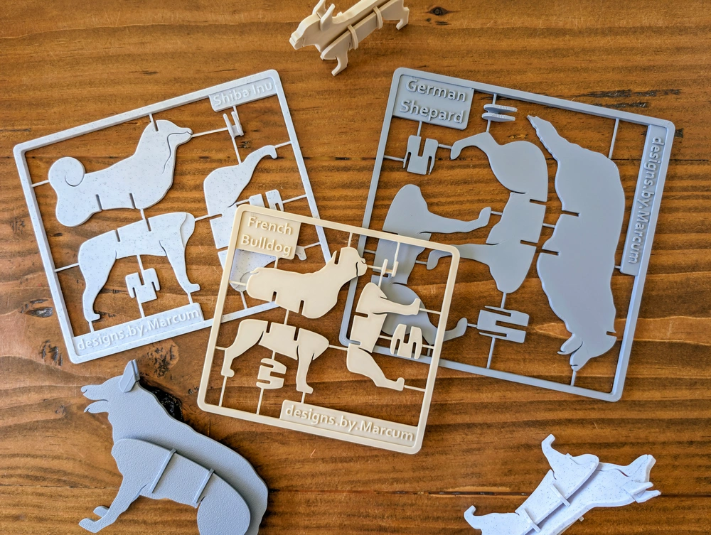 Source preview of the 3D Dog Kit Card 3D model by Cosmic_Vault