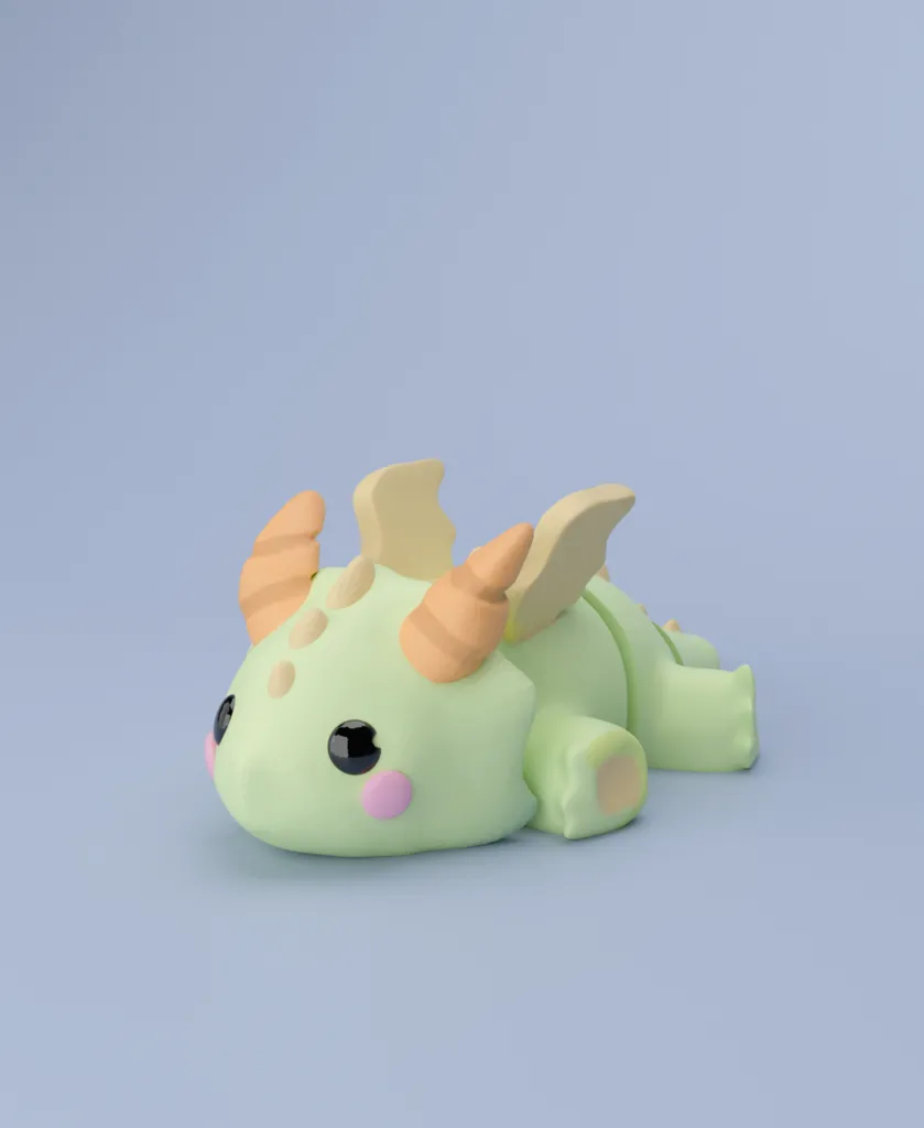 Source preview of the 3D Flexi Baby Dragon Keychain (Limited Time Free) UniQrint 3D model by SJR73