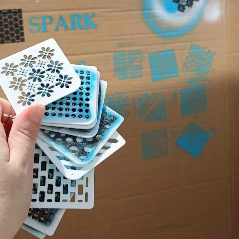 Bronvoorbeeld van het 3D-model Airbrush stencils door Spark Poznań