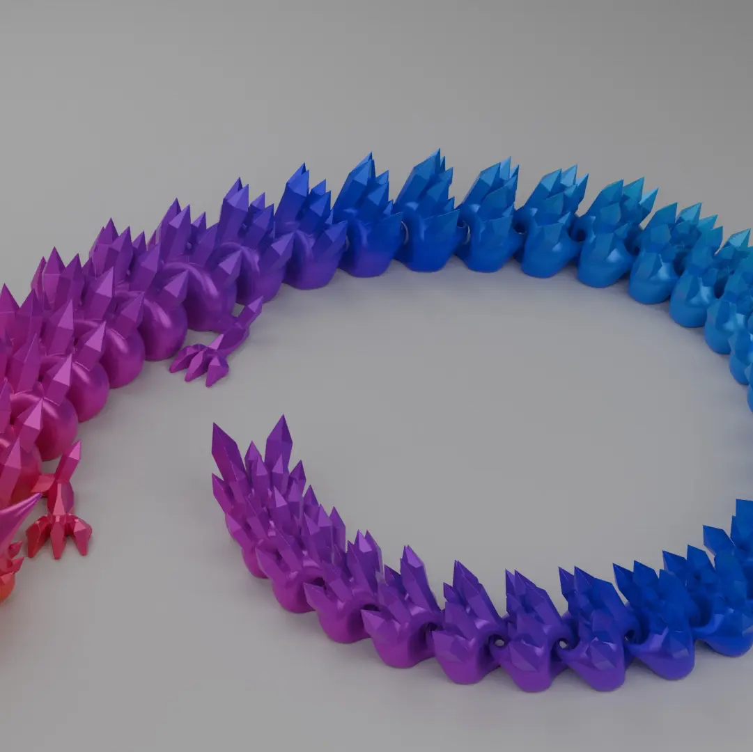 Bronvoorbeeld van het 3D-model Articulated Dragon door Domani