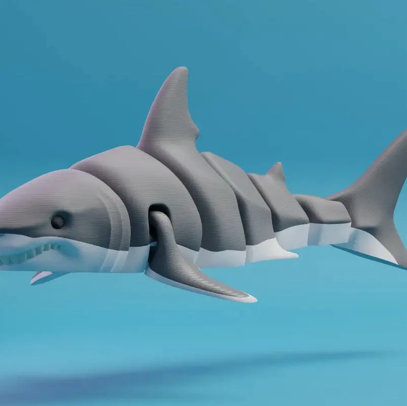 Bronvoorbeeld van het 3D-model Articulated great white shark door Kylian.dqn