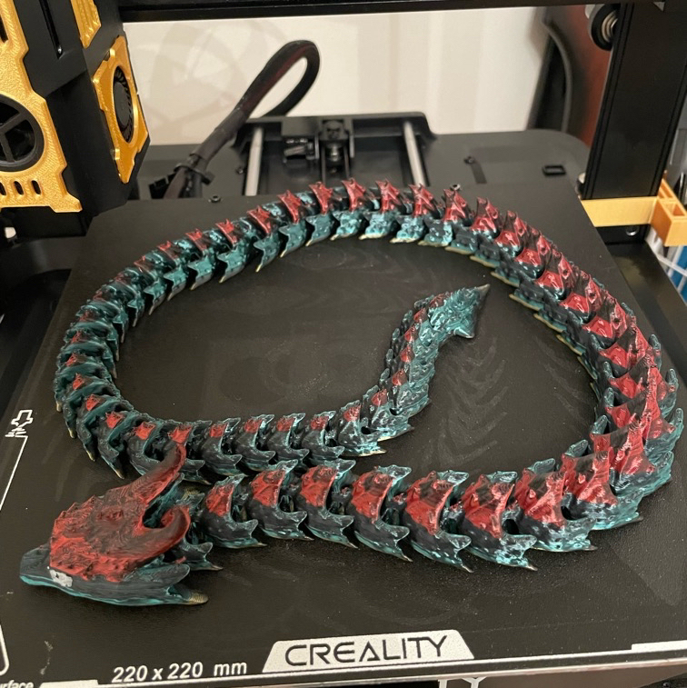 Bronvoorbeeld van het 3D-model Articulated Snakedragon ca.75cm door Ghostdragon
