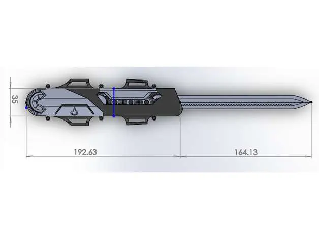 Source preview of the Assassin's Creed Hidden Blade 3D model by michael is broken