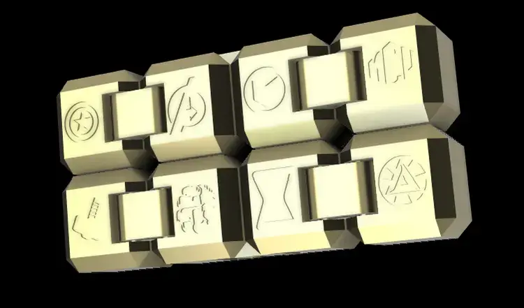Source preview of the Avengers infinity cube 3D model by HobbyMaine
