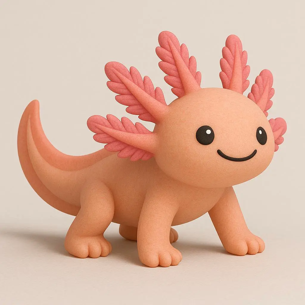 Bronvoorbeeld van het 3D-model Axolotl door Fardenbunker