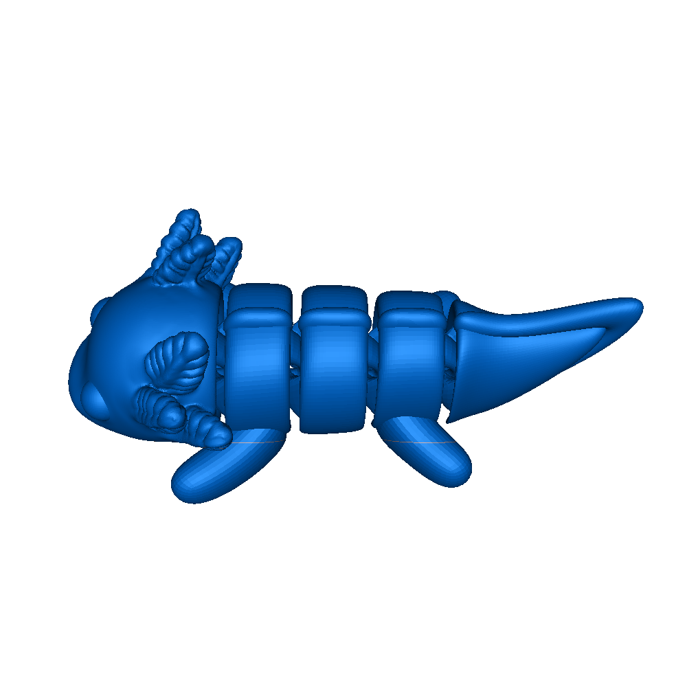 Source preview of the baby axolotl 2 3D model by ycryforu