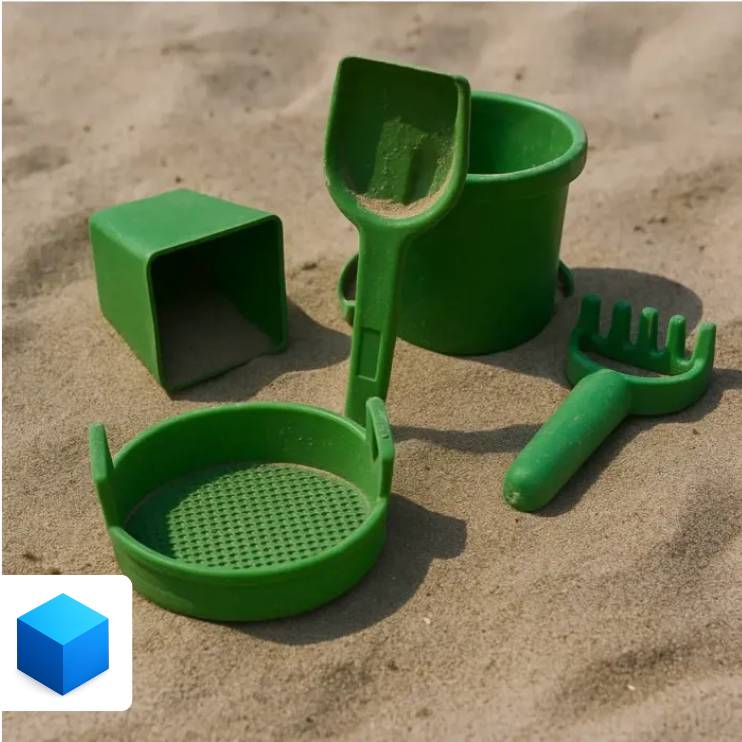 Source preview of the beach toys "fun and easy to print" 3D model by 3D_ Designing