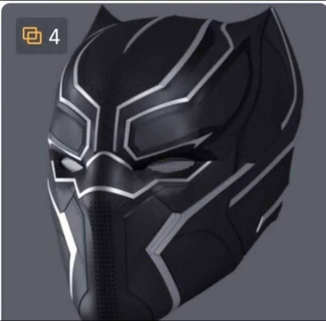 Bronvoorbeeld van het 3D-model black panther mask door Mohi Ni
