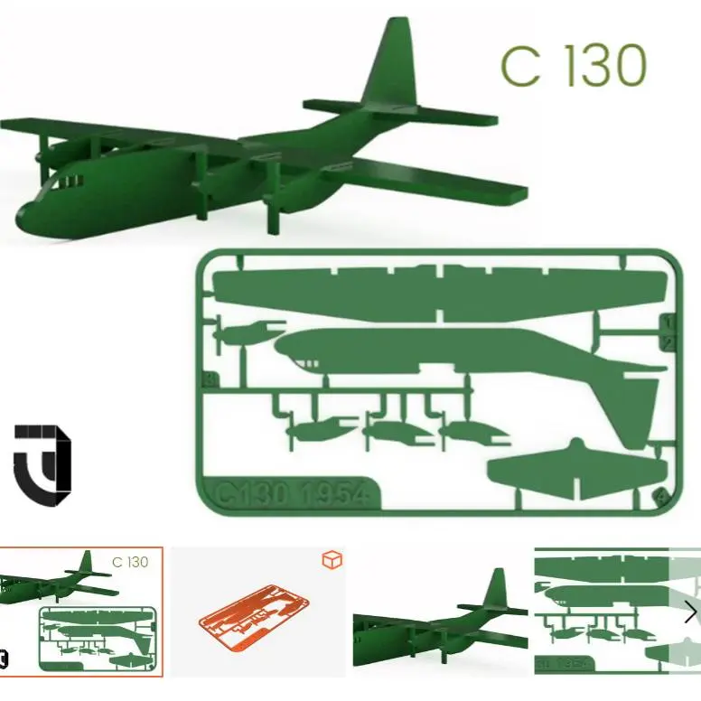 Bronvoorbeeld van het 3D-model c 130 kit card door ninigotaprinter