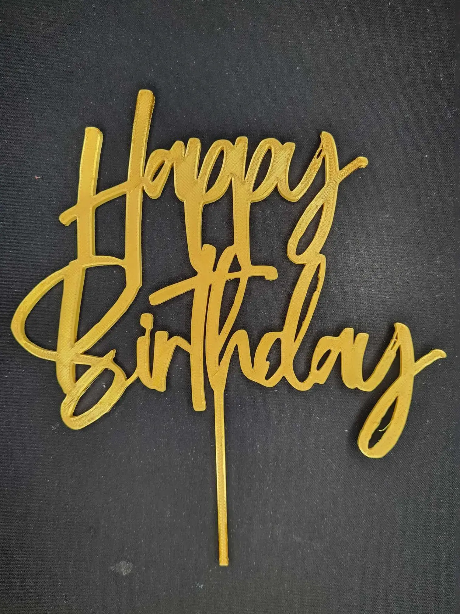 Source preview of the Cake Topper - Happy Birthday 3D model by XJMD