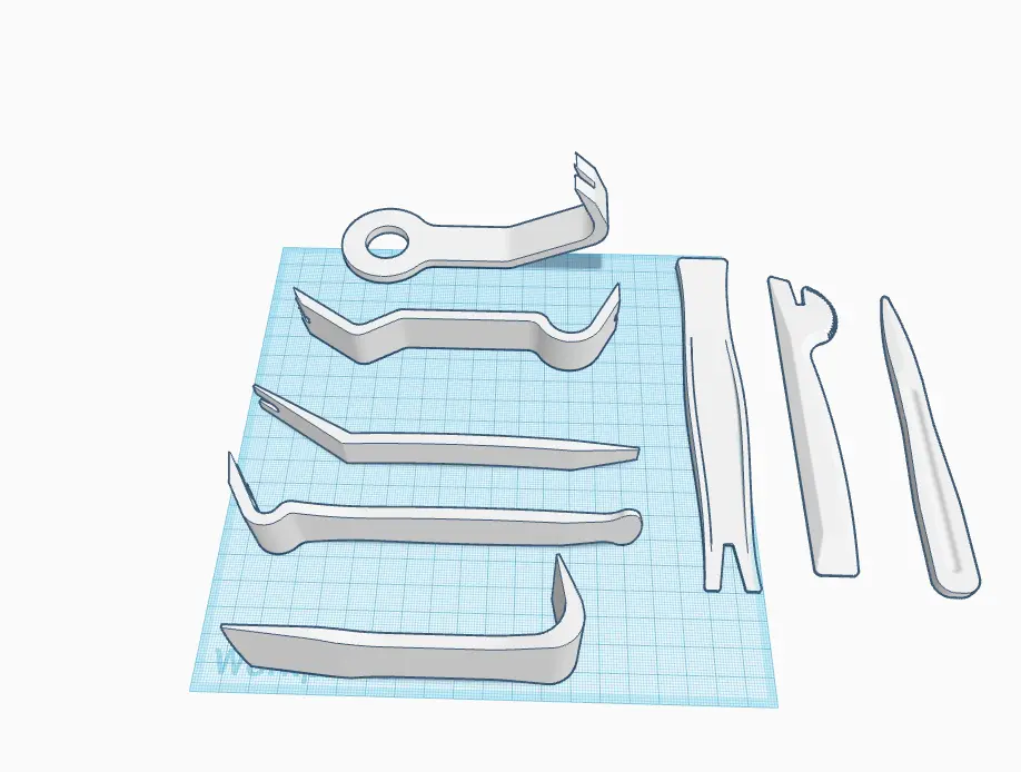 Bronvoorbeeld van het 3D-model Car trim removal tools separated door user7470571439