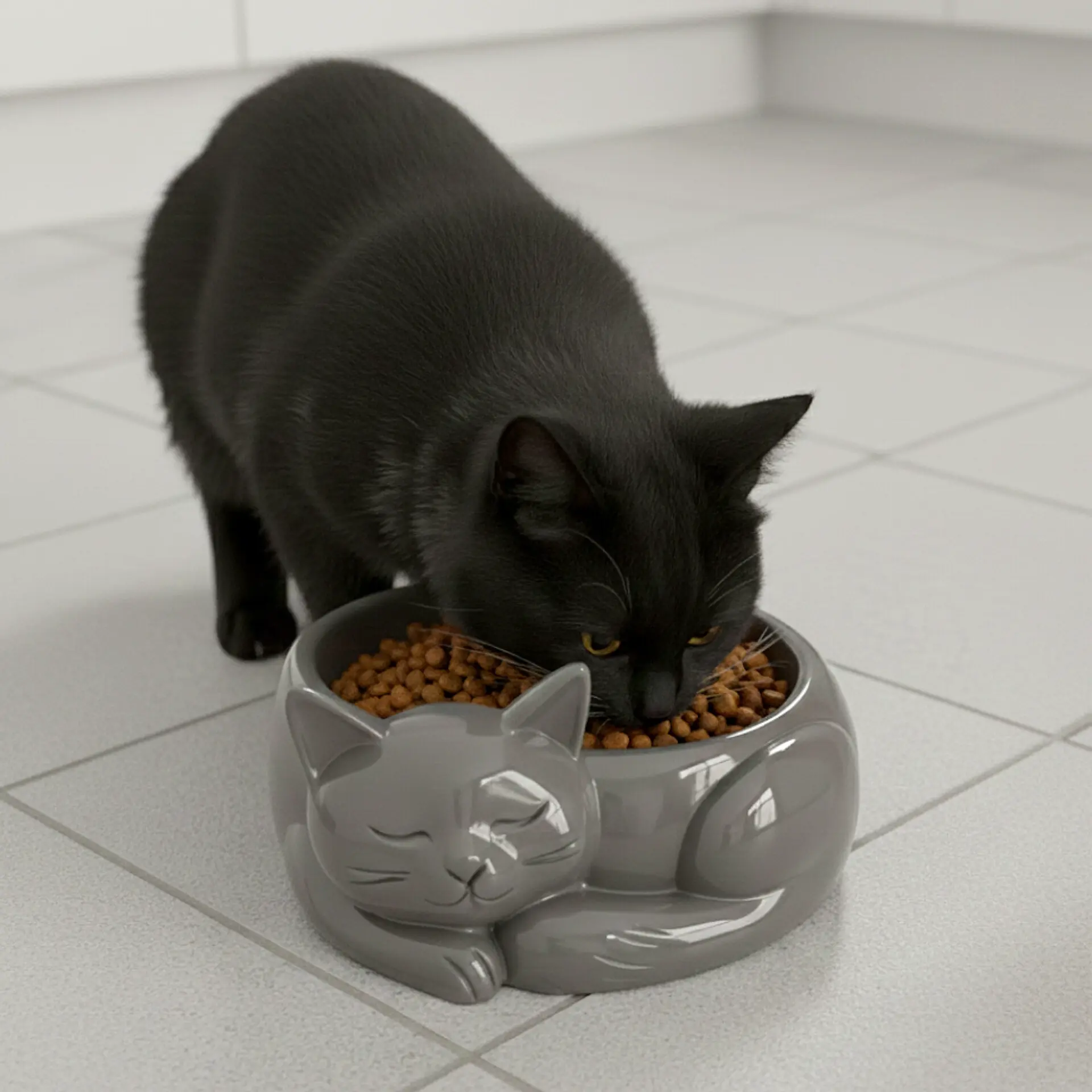 Bronvoorbeeld van het 3D-model CAT POT - PLATE door DIVINE INFERNO 3D