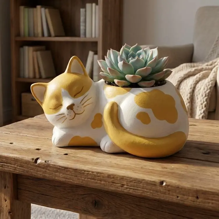 Bronvoorbeeld van het 3D-model cat-shaped pot door J Alex Sparza