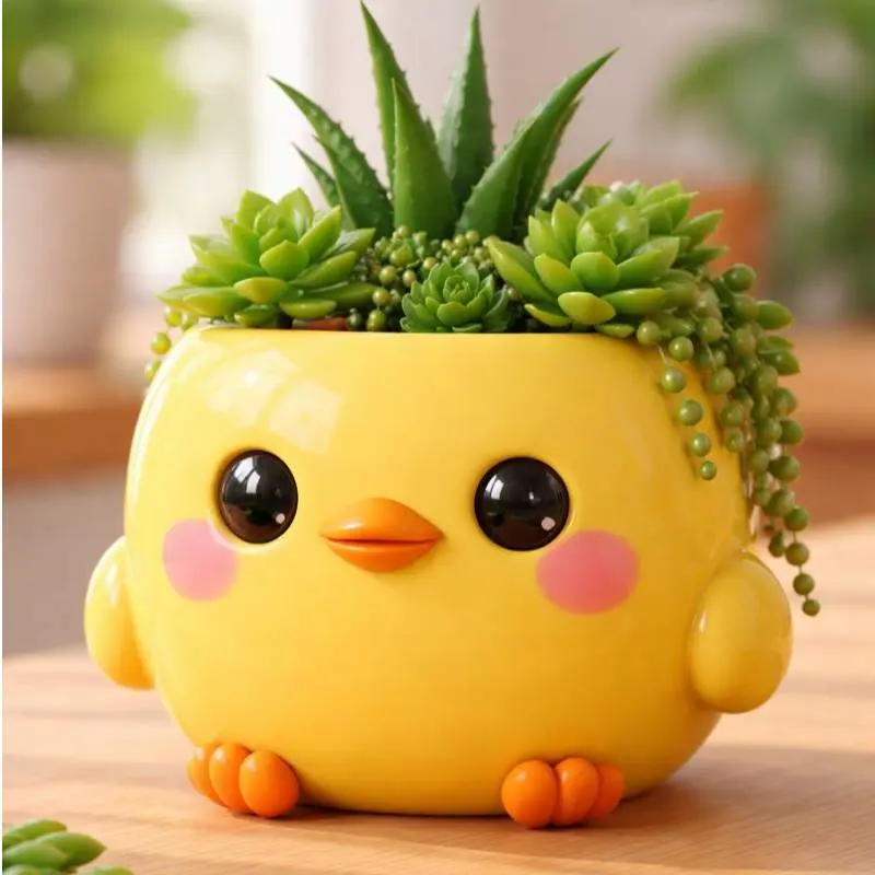Source preview of the Chicken Pot Planter 3D model by JoacoMontagna