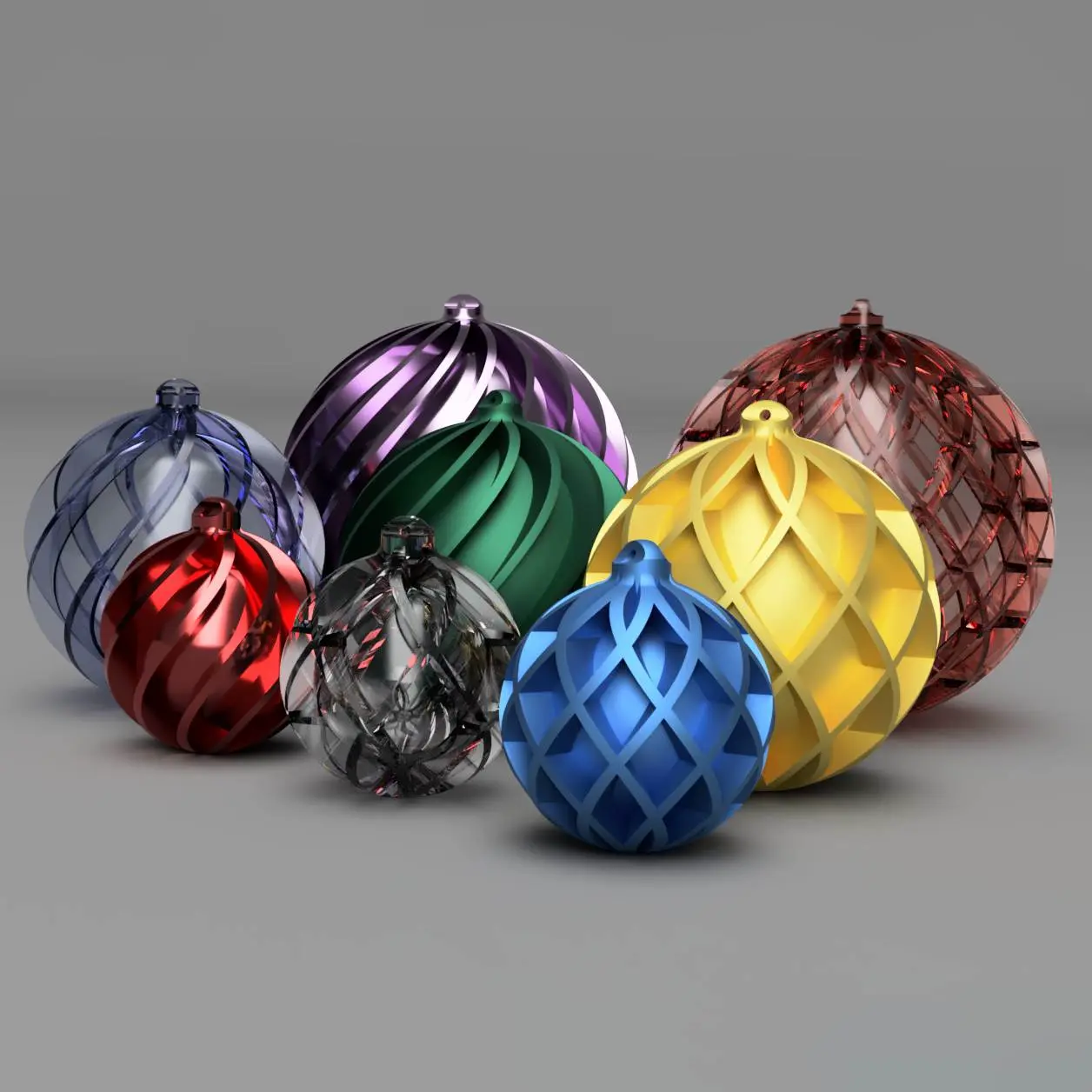 Source preview of the Christmas Ball, full body with ribs 3D model by Jakub Lattenberg