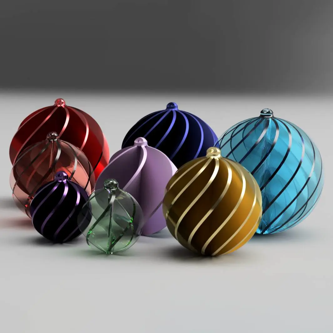 Bronvoorbeeld van het 3D-model Christmas Ball, full single ribs door Jakub Lattenberg
