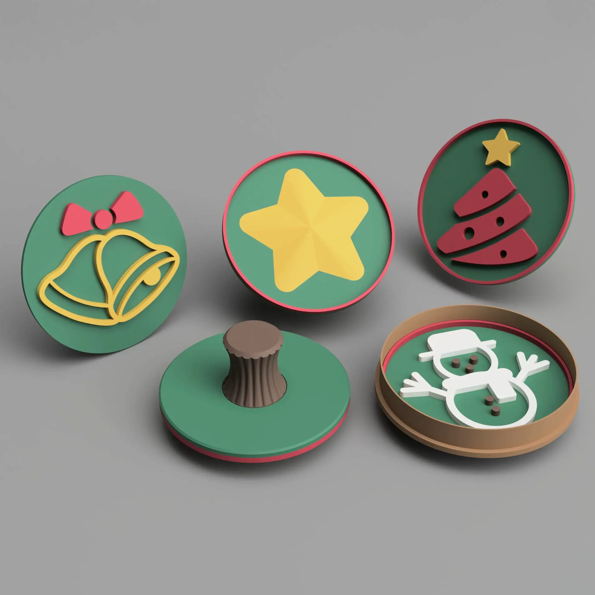 Bronvoorbeeld van het 3D-model Christmas Cookie cutter and stamp door Jakub Lattenberg