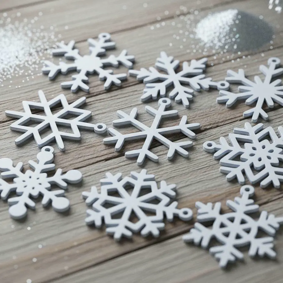 Source preview of the Christmas Ornaments Snowflakes 3D model by MK Soluciones 3D
