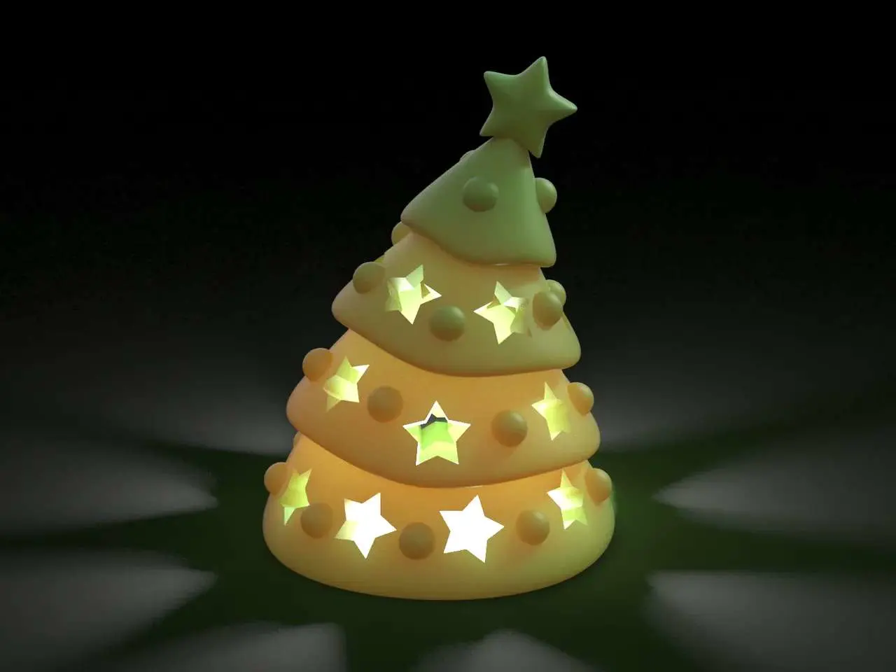 Bronvoorbeeld van het 3D-model Christmas tree led tea light door hjh2115