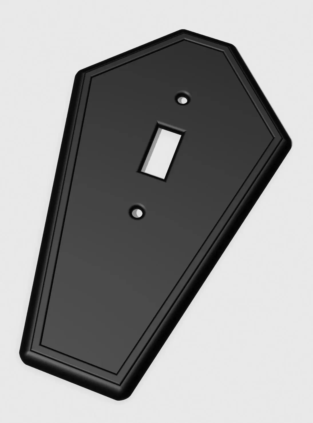 Bronvoorbeeld van het 3D-model Coffin Light Switch Cover door Strange Creation