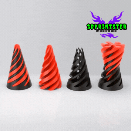 Bronvoorbeeld van het 3D-model Cone Fidget Spiral Spinner door 3Dprintster
