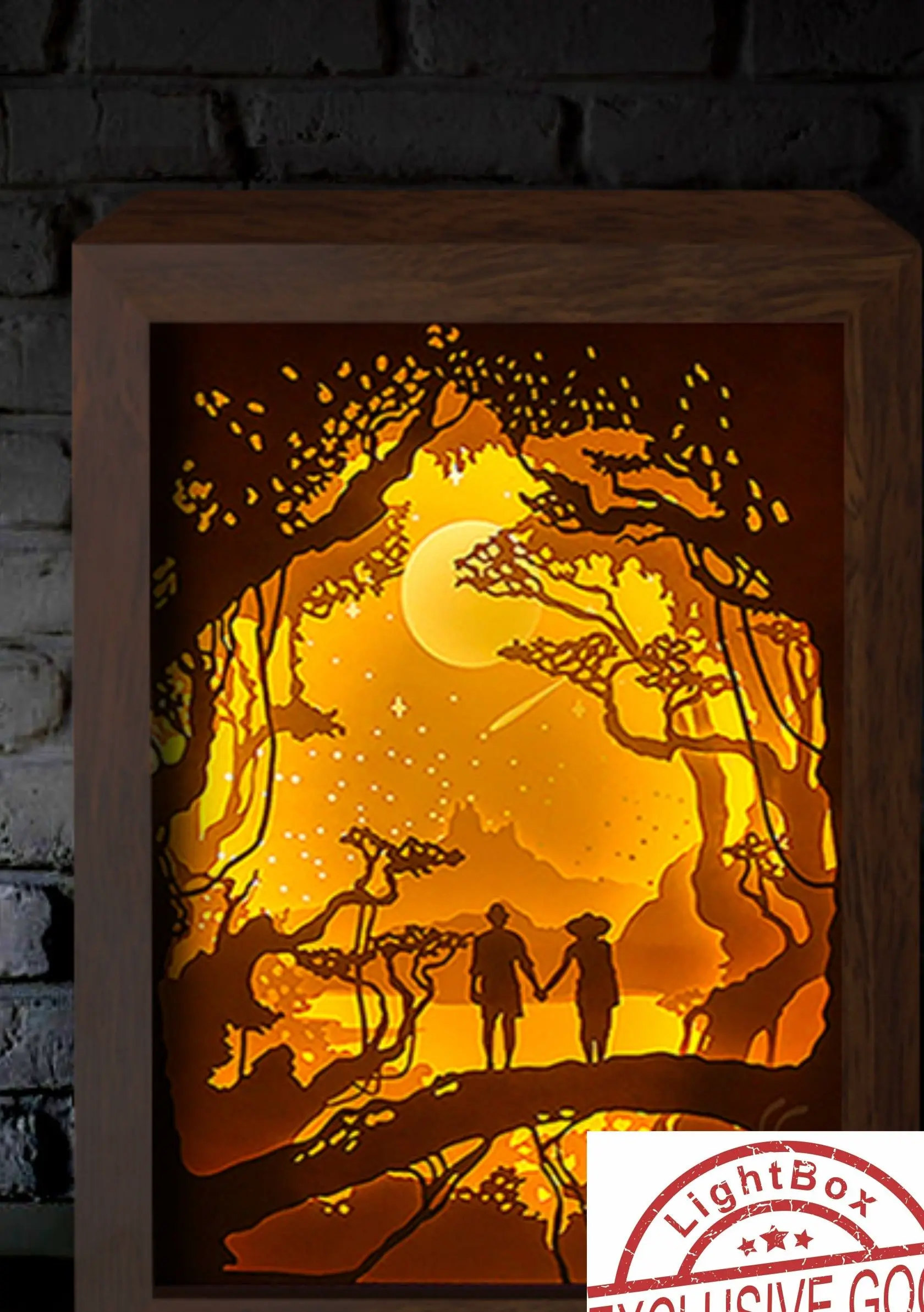 Bronvoorbeeld van het 3D-model couple lightbox (shadow box) door tecnoculebras