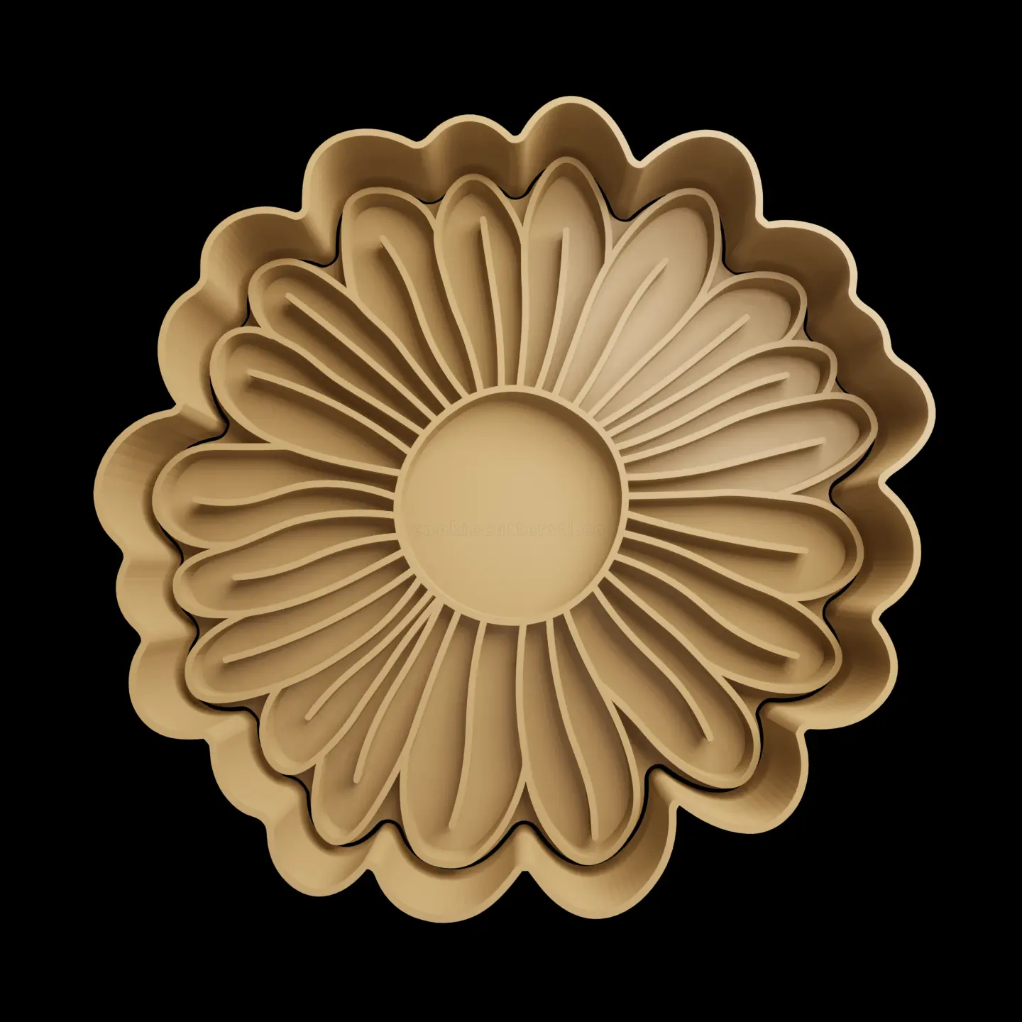 Bronvoorbeeld van het 3D-model DAISY COOKIE CUTTER FREE door Cookie Cutters STL