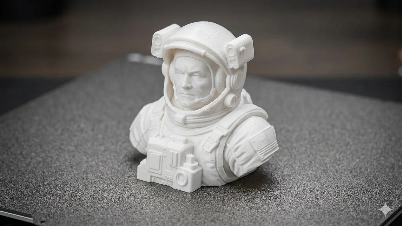 Source preview of the Deep Space Explorer Bust – Sci-Fi Astronaut 3D Printable STL 3D model by MaterialMatrix