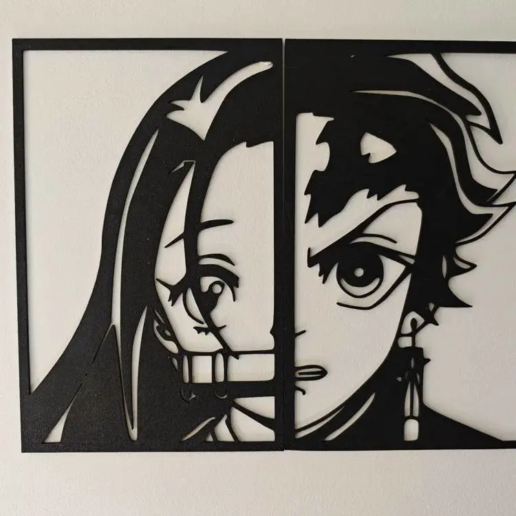 Bronvoorbeeld van het 3D-model Demon Slayer Wall Art – Brothers Edition door Litolunar