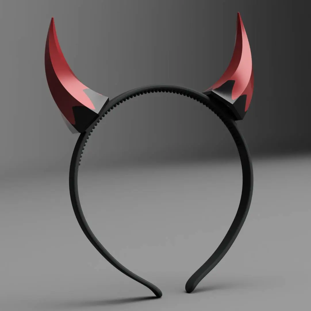 Bronvoorbeeld van het 3D-model Devil Horn Headband – Halloween Edition door Jakub Lattenberg