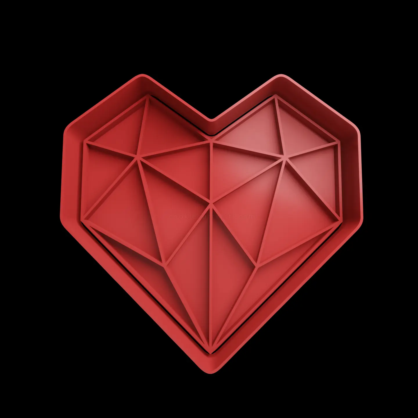 Bronvoorbeeld van het 3D-model DIAMOND HEART COOKIE CUTTER FREE door Cookie Cutters STL