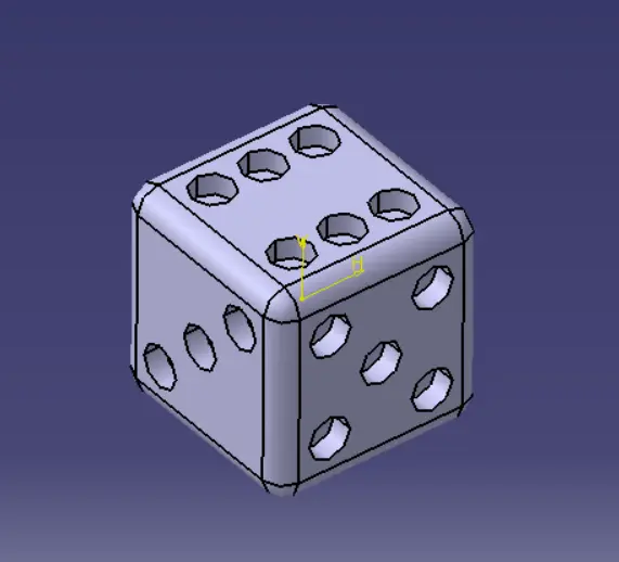 Source preview of the Dice 2cmx2cmx2cm 3D model by Fire Man