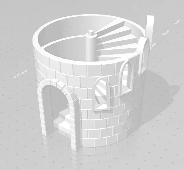 Source preview of the dice tower modular, module 1 3D model by Patryk Hibari Dominik