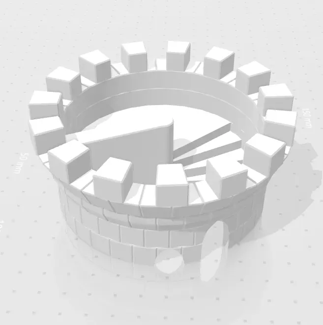 Source preview of the dice tower modular, module 3 3D model by Patryk Hibari Dominik