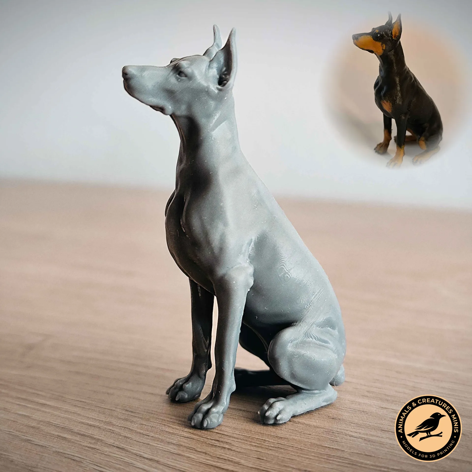 Source preview of the Doberman 3D model by YellowDay