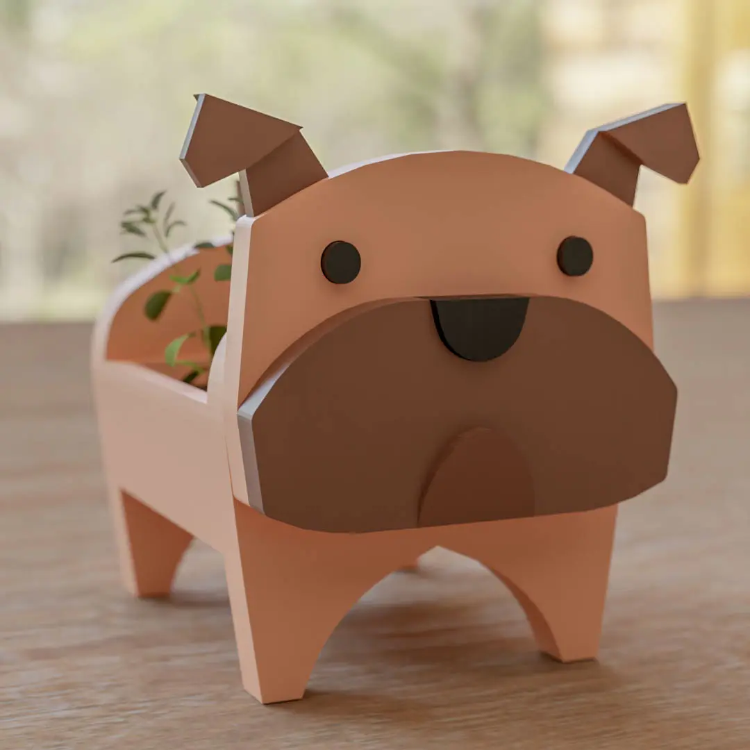 Bronvoorbeeld van het 3D-model Dog pot door Matb3d