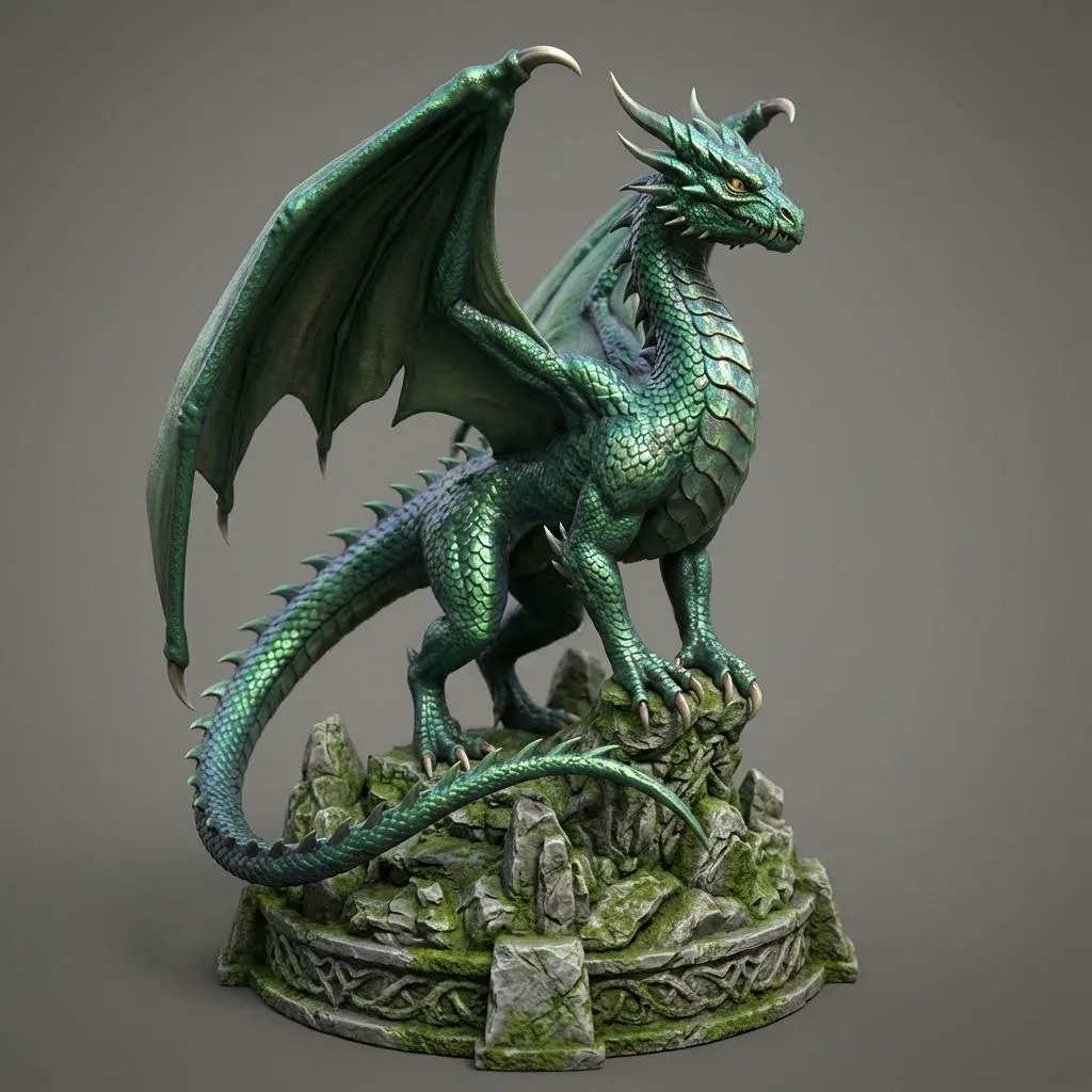Source preview of the Dragon 3 3D model by Timmothy