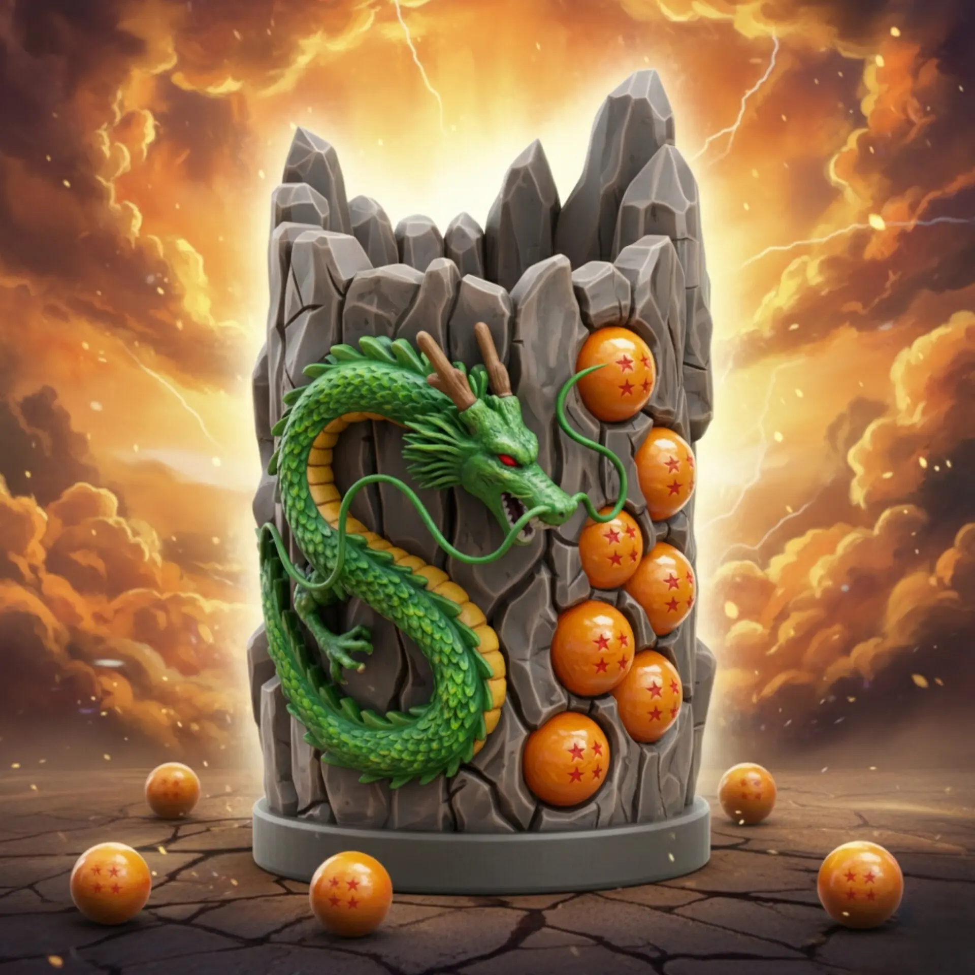 Source preview of the Dragon Ball pencil holder ( porta lapiz dragon ball) 3D model by Lubrix