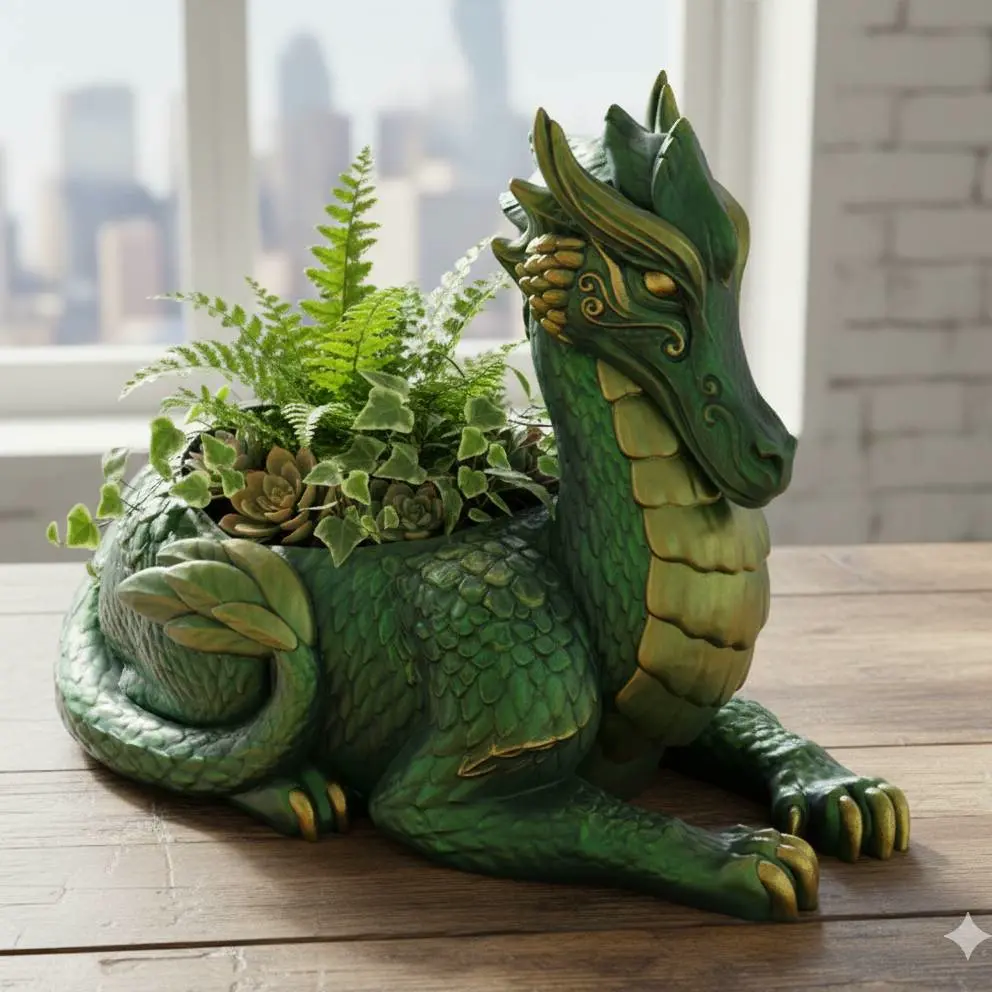 Bronvoorbeeld van het 3D-model Dragon Pot Planter door FK_3D