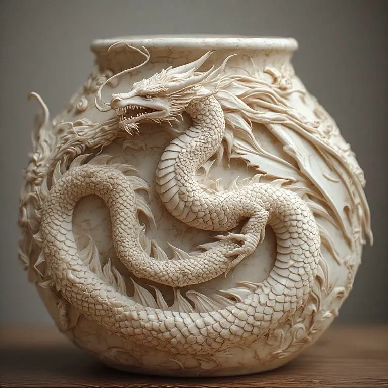 Source preview of the Dragon Vase 3D model by Timmothy