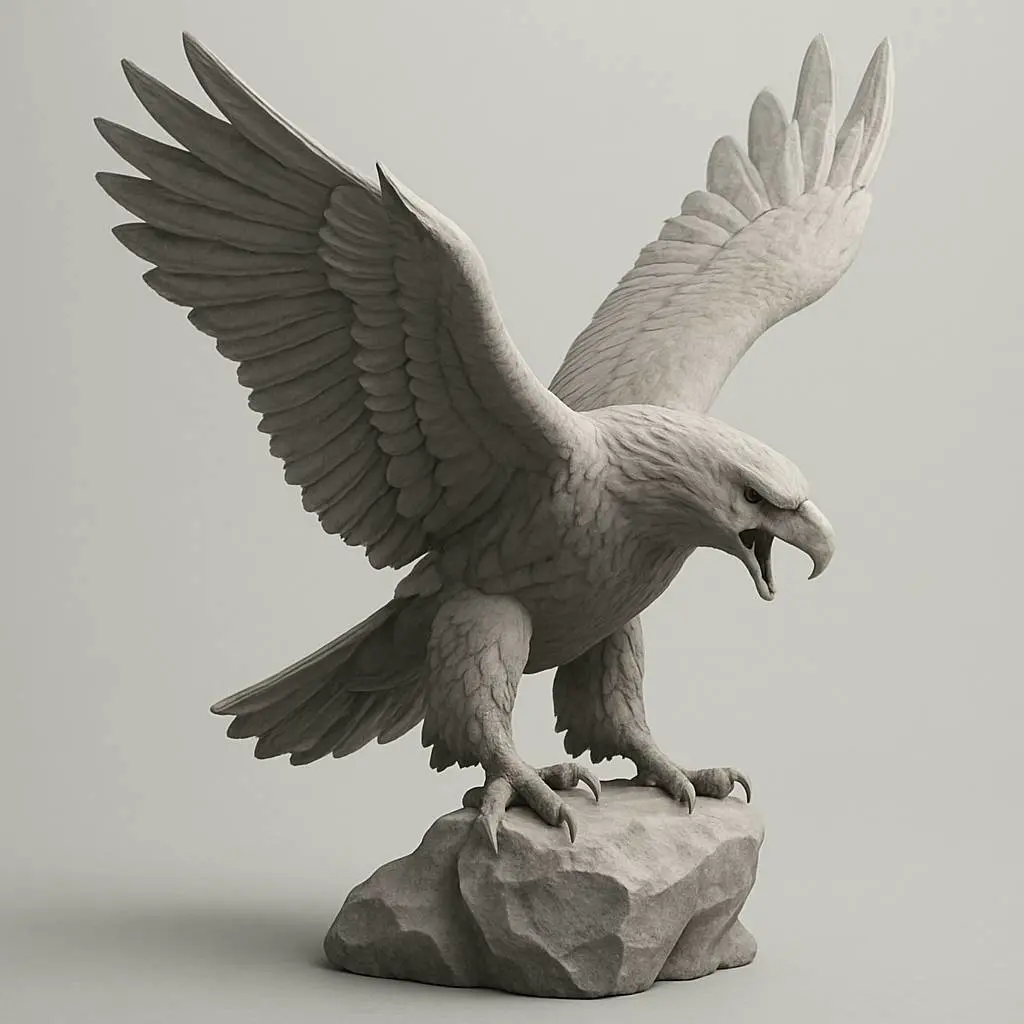 Bronvoorbeeld van het 3D-model eagle detailed model door PrintMania3D