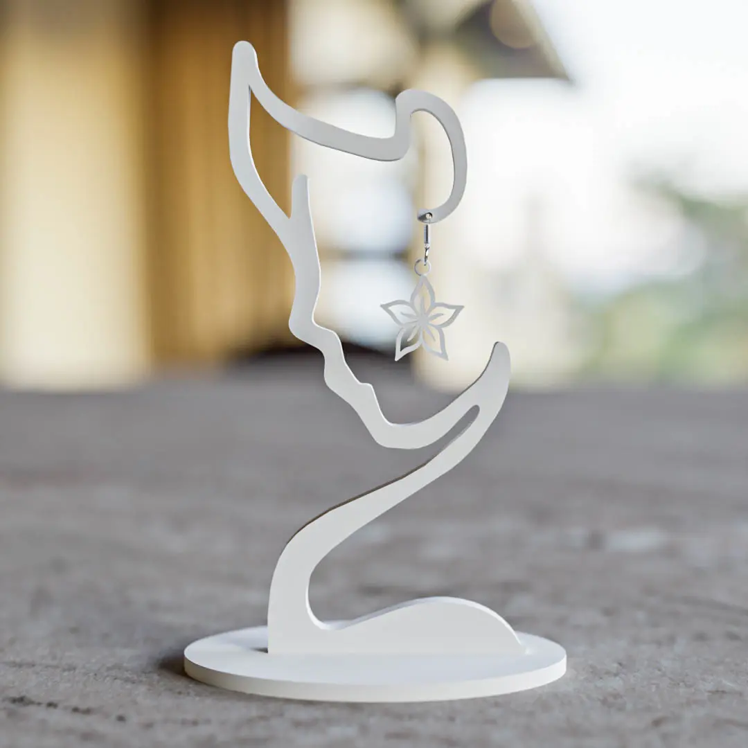 Bronvoorbeeld van het 3D-model Earring stand door Matb3d
