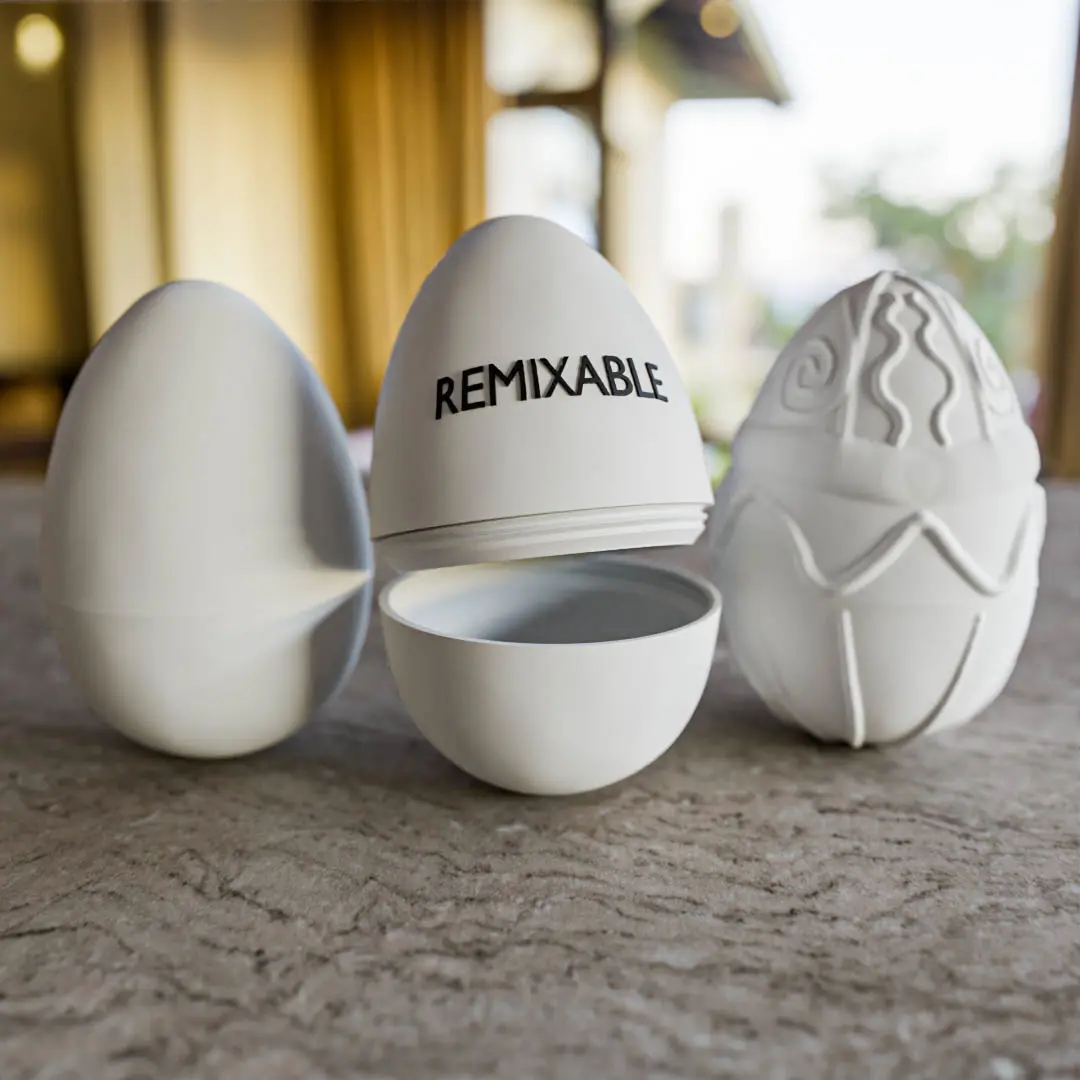 Bronvoorbeeld van het 3D-model Easter egg Remixable door Matb3d