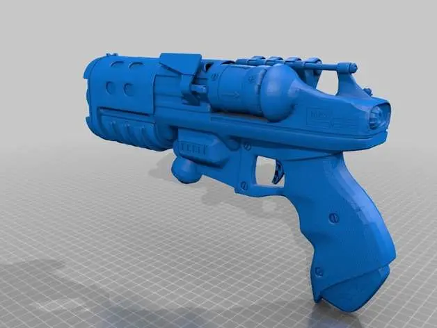 Source preview of the Fallout plasma pistol 3D model by Vincuk Konan