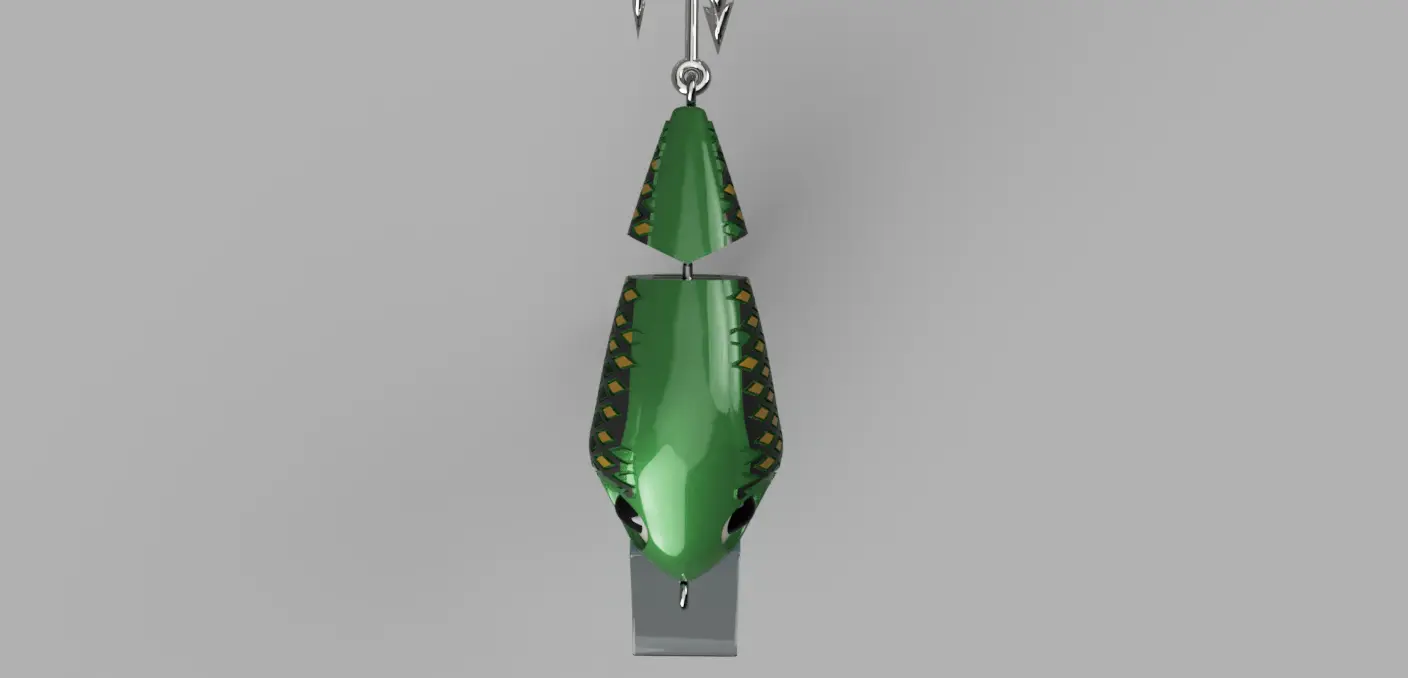 Source preview of the Fat Boy Single Joint Fishing Lure 3D model by GBuzz