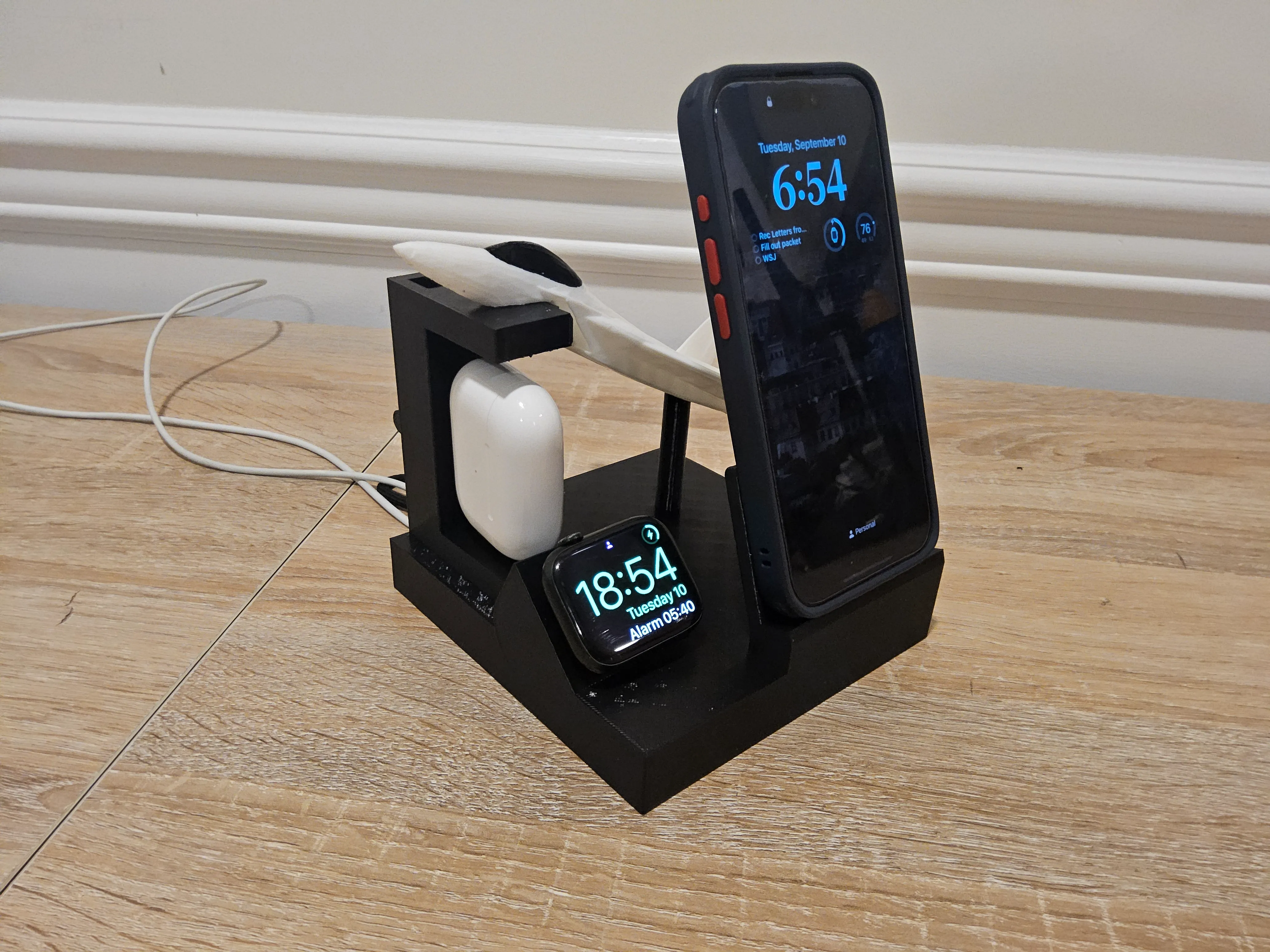 Source preview of the Fighter Jet Charging Dock - Phone, Watch, Earbuds 3D model by The Philosopher