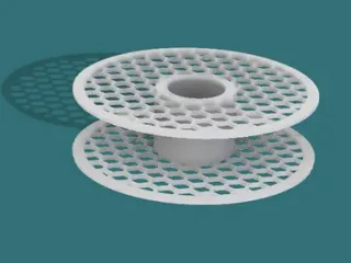 Source preview of the Filament spool Honeycomb 3D model by Cre8r
