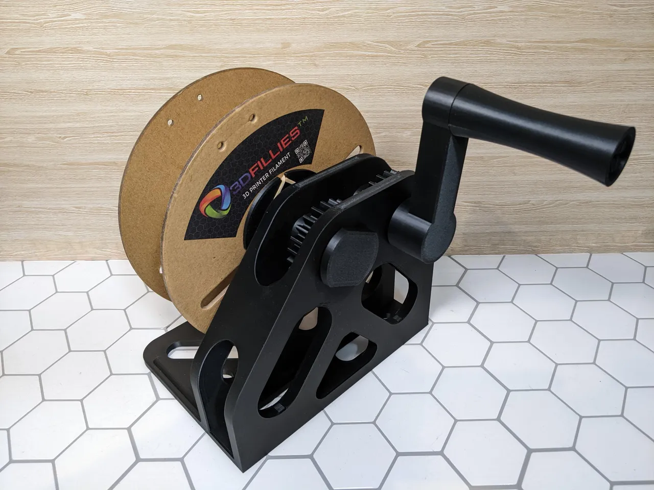Bronvoorbeeld van het 3D-model Filament Spool Winder door United Printers